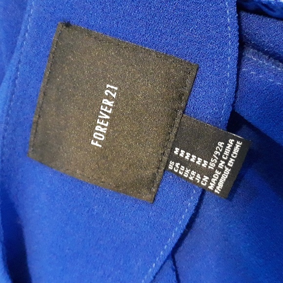 Forever21/ Blue/ Draped Front Blazer Size M - Picture 11 of 12